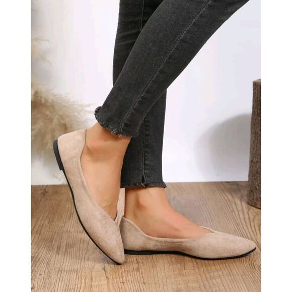 2/$30 Size 8.5 Ladies Flat Pointed Toe Slip-On Flats Shoes - Picture 3 of 7